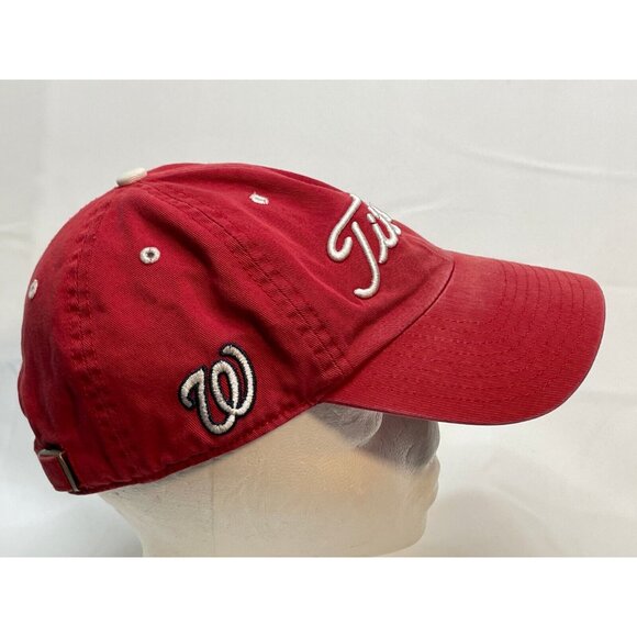 MLB Washington Nationals Baseball Titleist Golf hat cap 7" strap back red - Picture 4 of 8